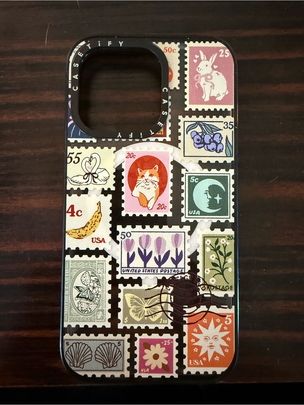 Casetify Stamp Collage Phone Case - Pink, Purple, Blue, Green, Orange